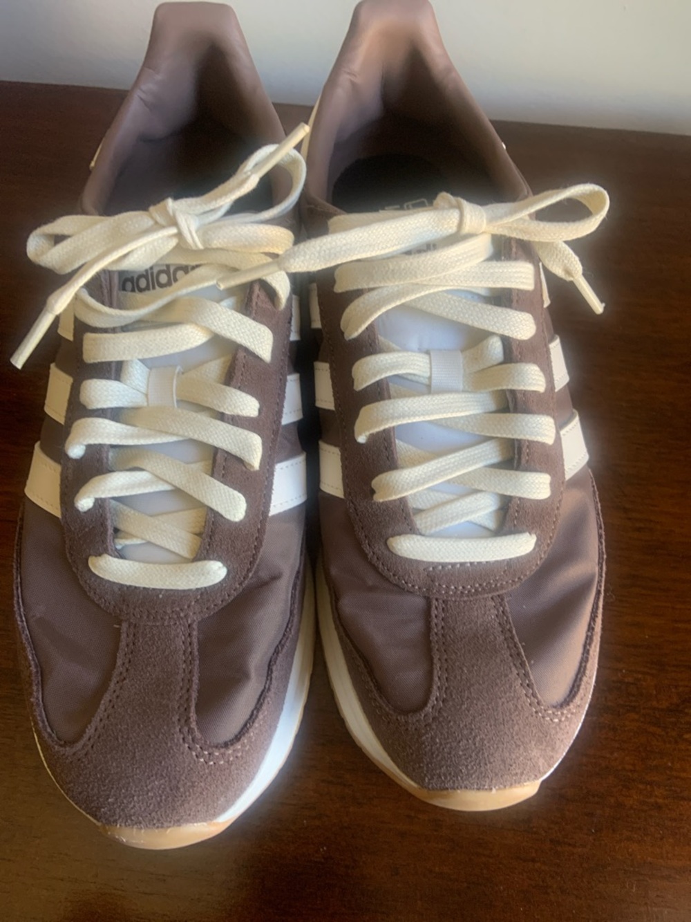 adidas Brown and Cream Classic Cloudform comfort Sneakers - Picture 2 of 6